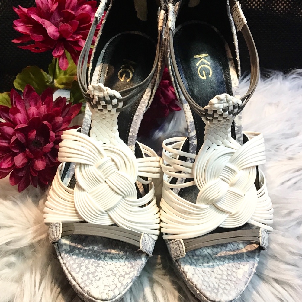 KG Sexy Python Tassel Heels